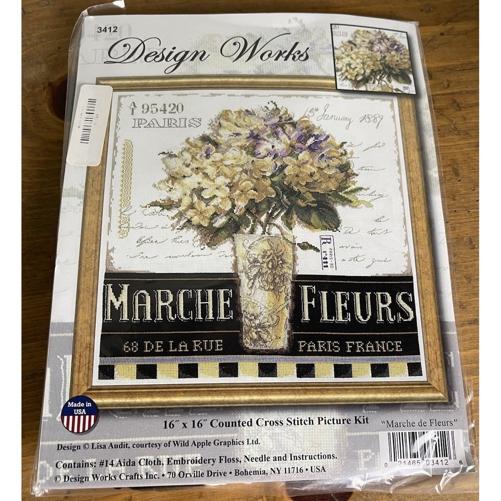 Paris  cross stitch kit New Design Works 3412  16 X 16